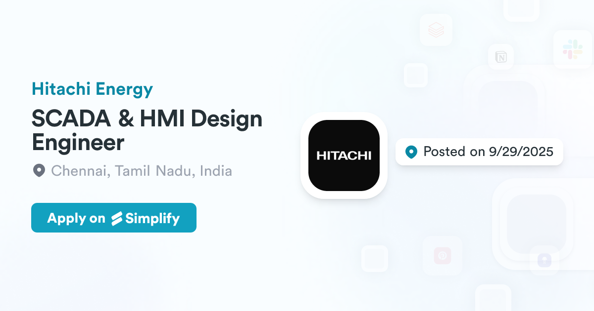 SCADA & HMI Design Engineer @ Hitachi Energy | Simplify Jobs