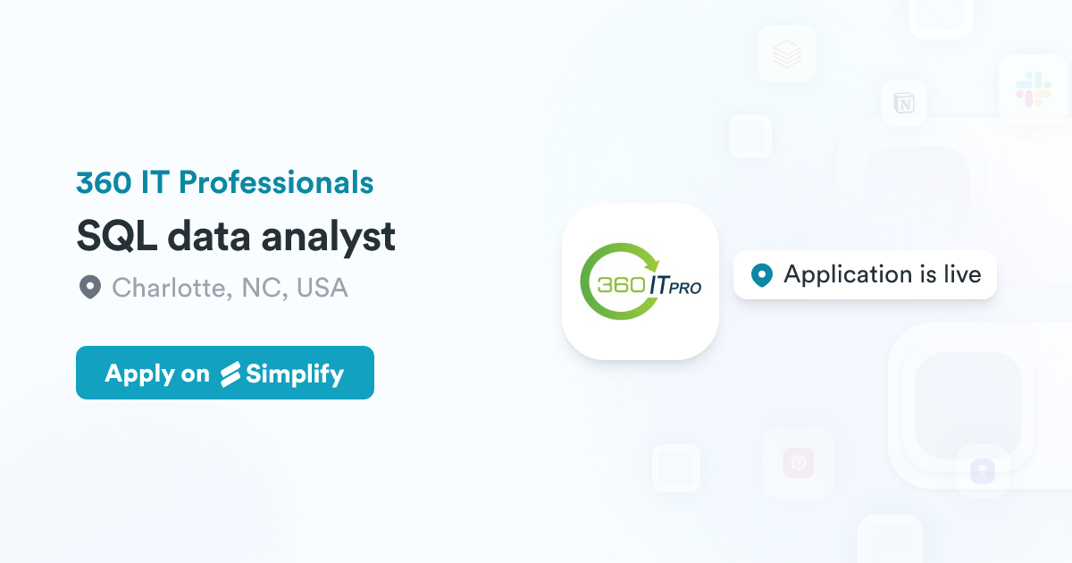 sql masterclass: sql for data analytics Images High... SQL Data Analyst @ 360 IT Professionals | Simplify Jobs