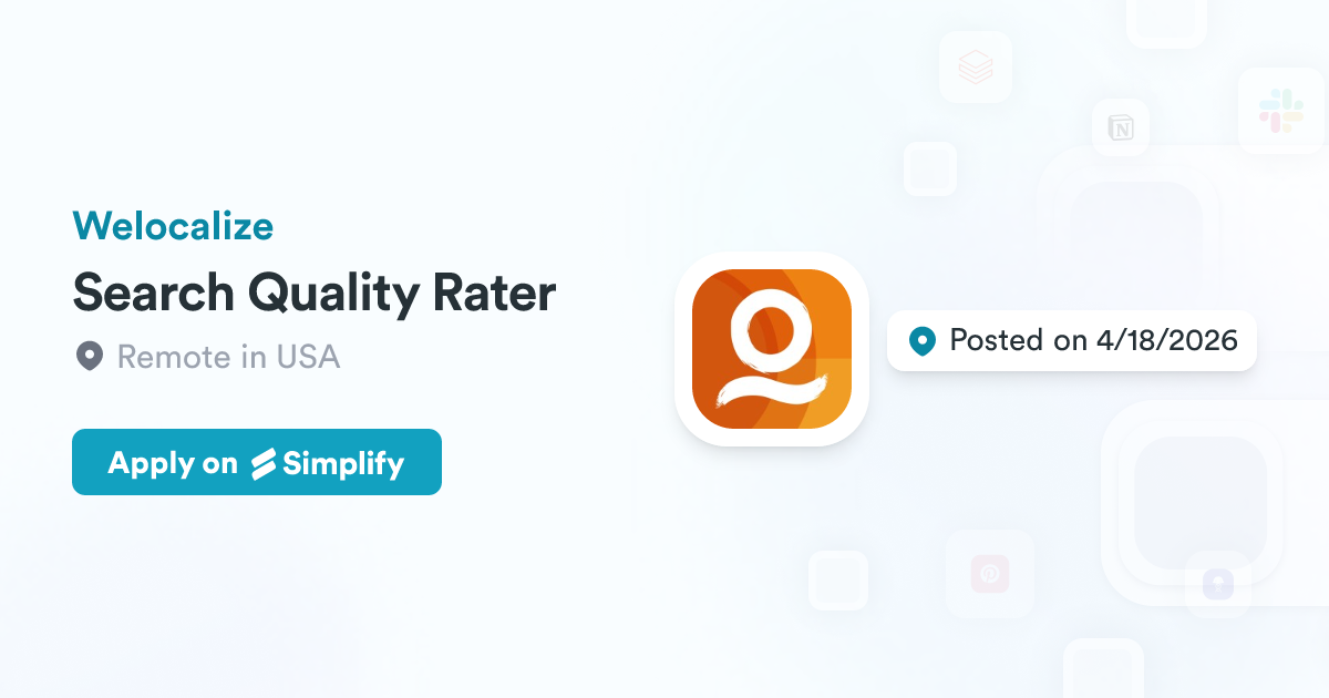 Welocalize Search Quality Rater Example Search Quality Rater @ Welocalize | Simplify Jobs