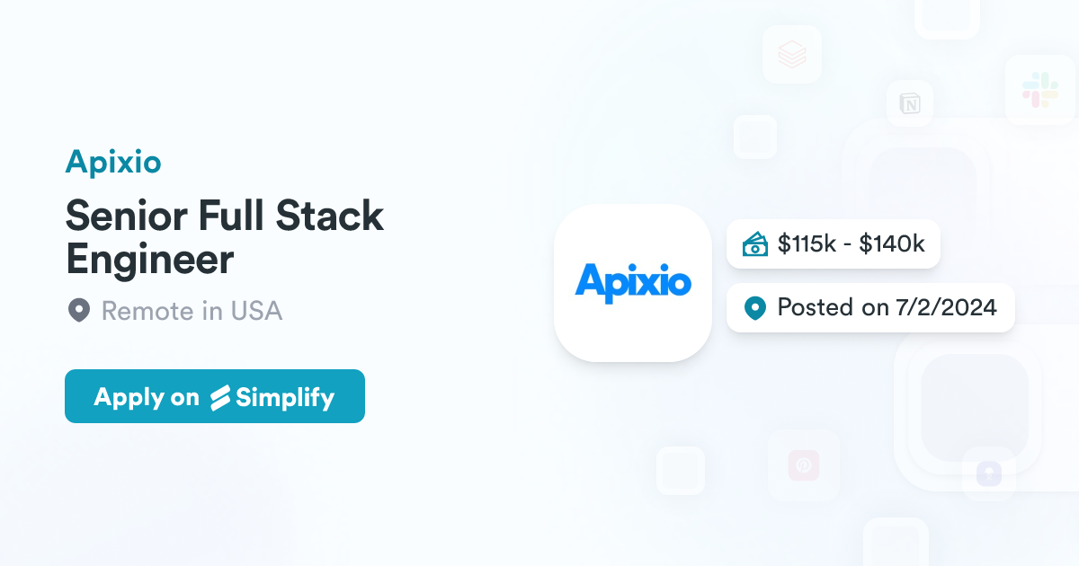 Senior Full Stack Engineer @ Apixio | Simplify Jobs