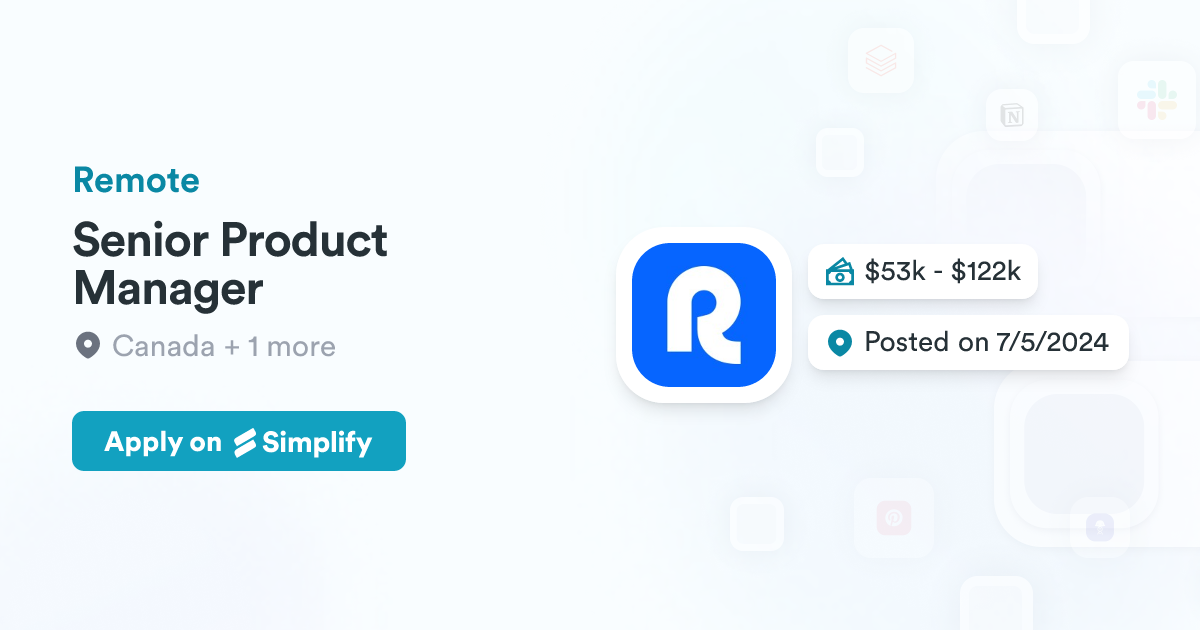 Bc Manager Senior Product Manager @ Remote | Simplify Jobs