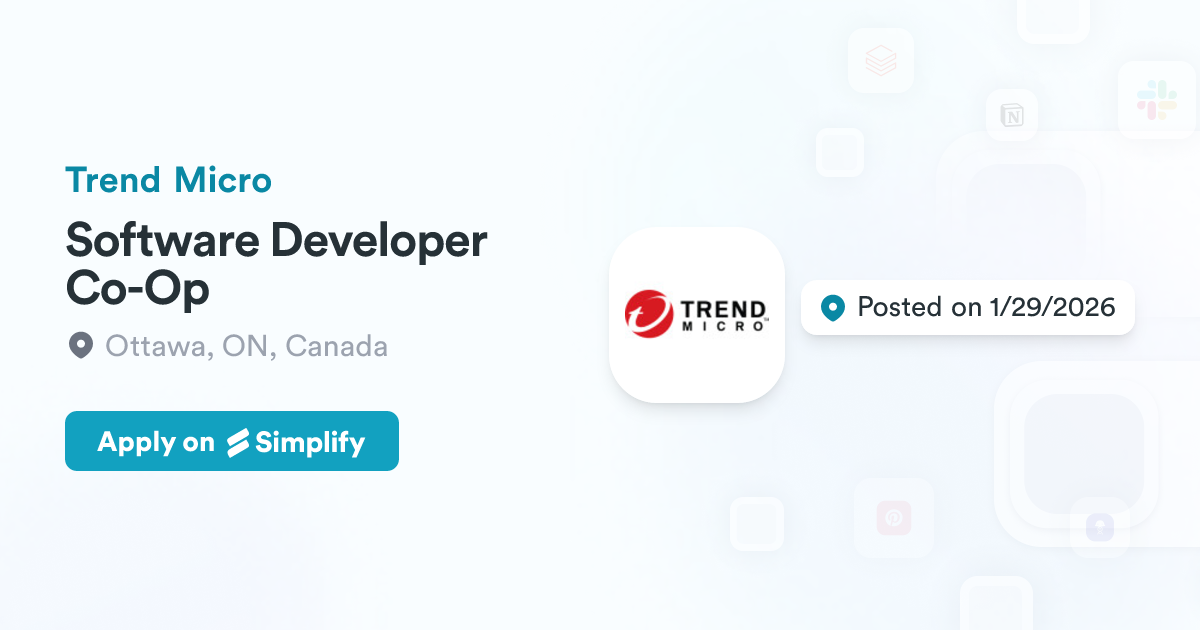 Controlwave Micro Software Software Developer Co-Op @ Trend Micro | Simplify Jobs