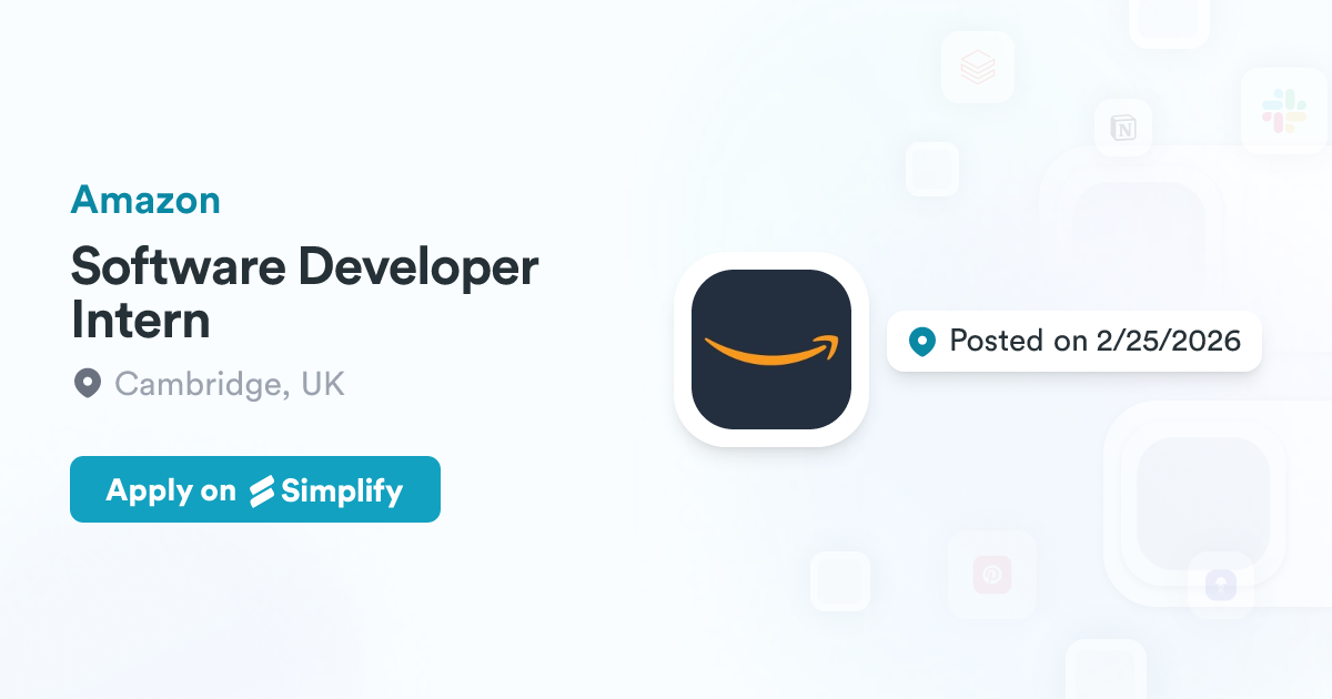 Software Developer Intern @ Amazon | Simplify Jobs