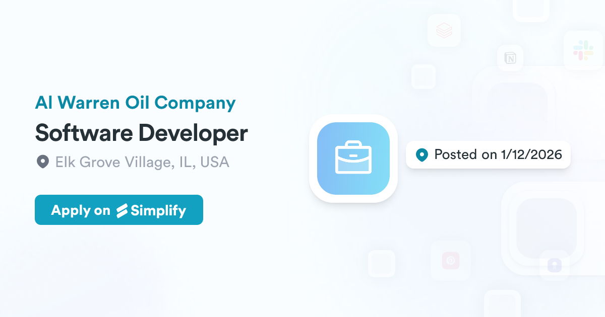 Software Developer @ Al Warren Oil Company | Simplify Jobs