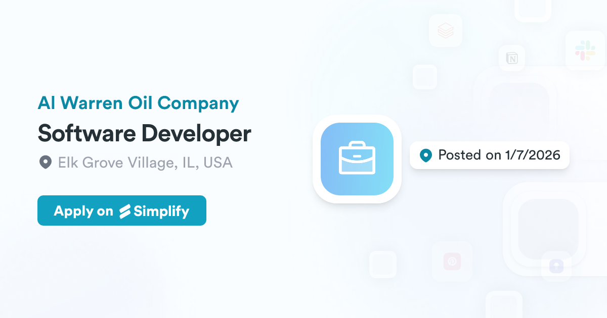 Al Software Developer Software Developer @ Al Warren Oil Company | Simplify Jobs