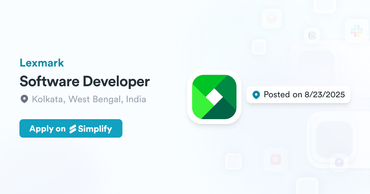 Developer Alert Lexmark Software Developer @ Lexmark | Simplify Jobs