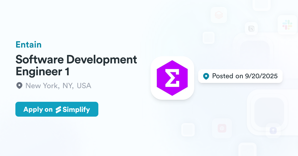 Software Development Engineer 1 @ Entain | Simplify Jobs