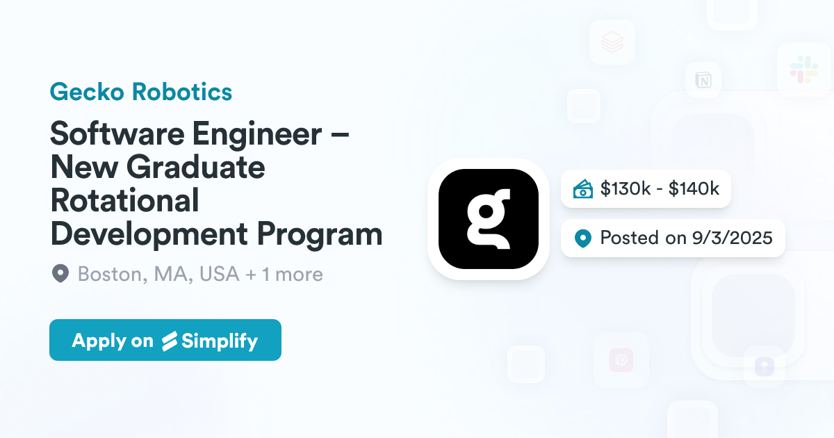 Graduates Management Rotation Program Software Engineer – New Graduate Rotational Development Program @ Gecko ...