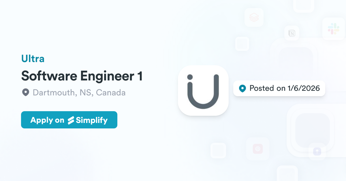Ultra Software Software Engineer 1 @ Ultra | Simplify Jobs