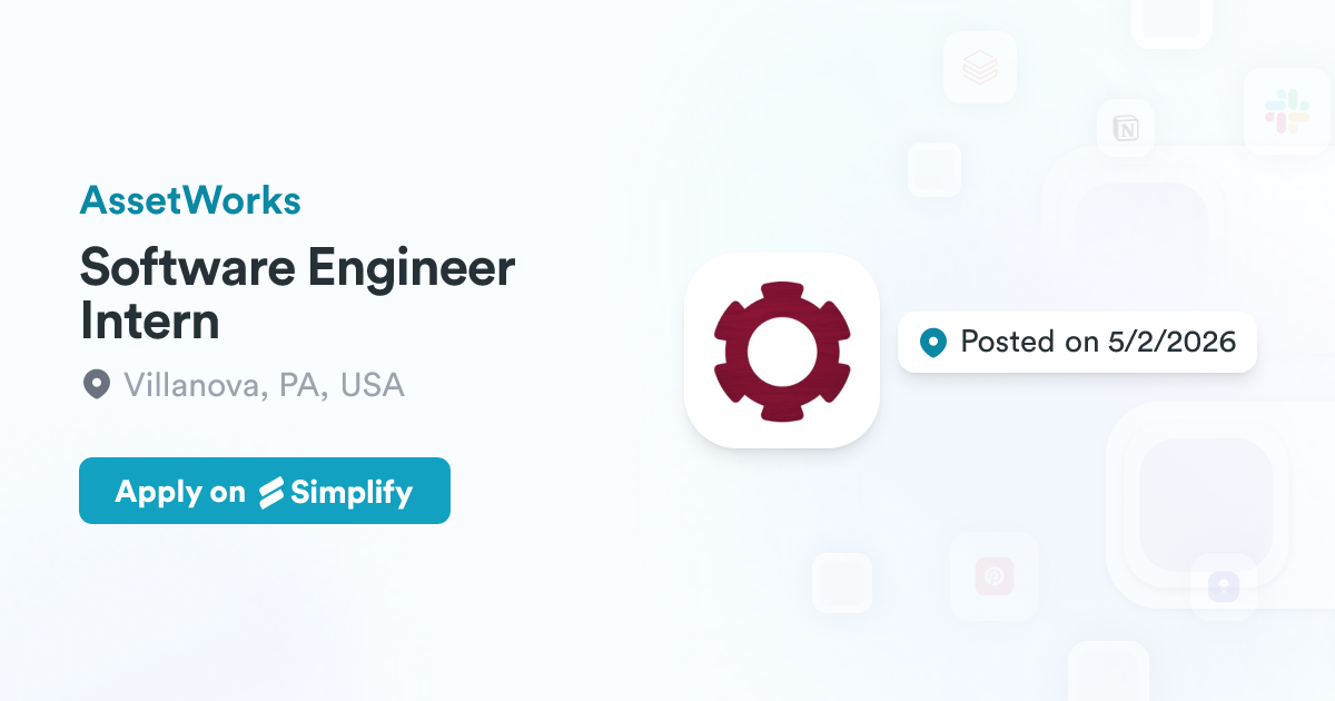 Assetworks Api Software Engineer Intern @ AssetWorks | Simplify Jobs