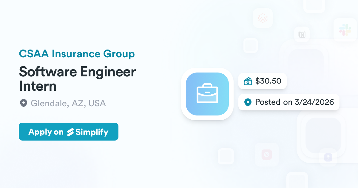 Winbeat Insurance Software Software Engineer Intern @ CSAA Insurance Group | Simplify Jobs