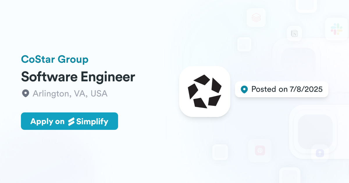 Costar Software Software Engineer @ CoStar Group | Simplify Jobs