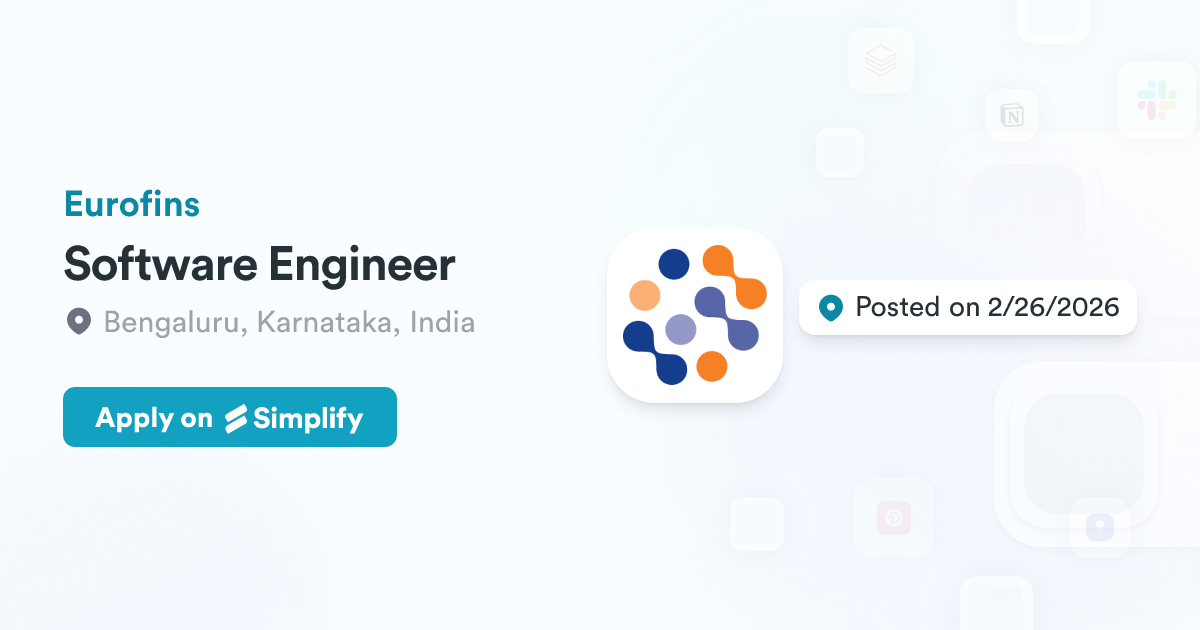 software engineering courses & training in capital... Software Engineer @ Eurofins | Simplify Jobs
