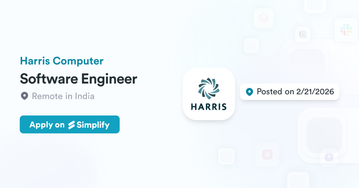 Harris Computing Software Engineer @ Harris Computer | Simplify Jobs