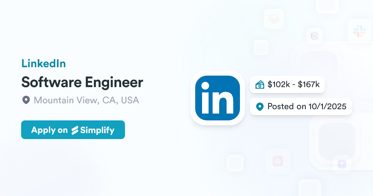 Software Engineer @ LinkedIn | Simplify Jobs