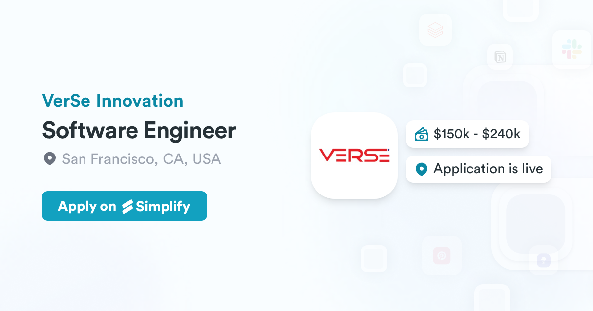 Software Program Verse Project Software Engineer @ VerSe Innovation | Simplify Jobs