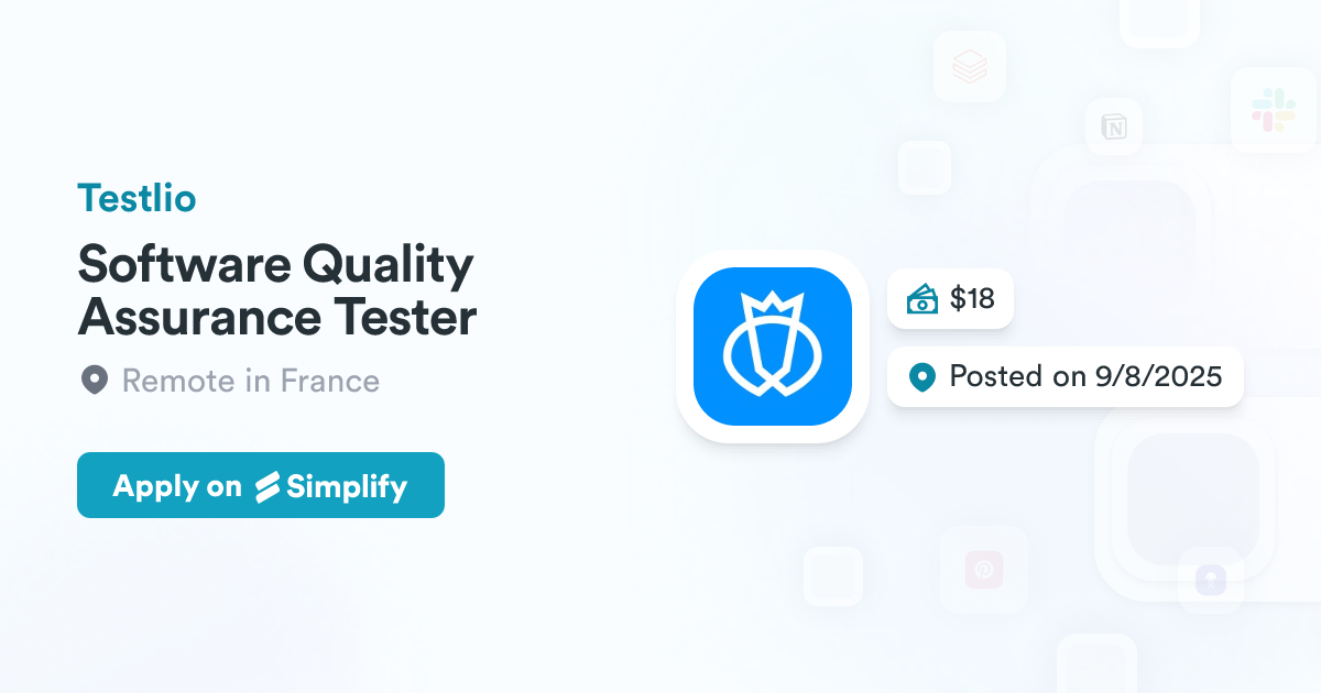 Testlio Software Quality Assurance Tester @ Testlio | Simplify Jobs