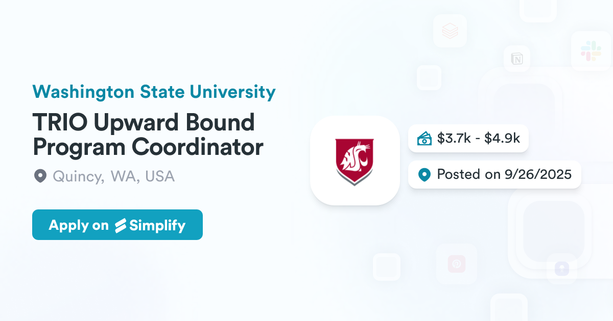 Uwm Trio Program TRIO Upward Bound Program Coordinator @ Washington State University ...
