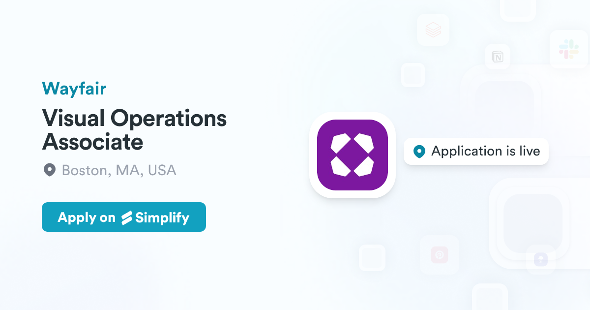 Visual Operations Associate @ Wayfair | Simplify Jobs
