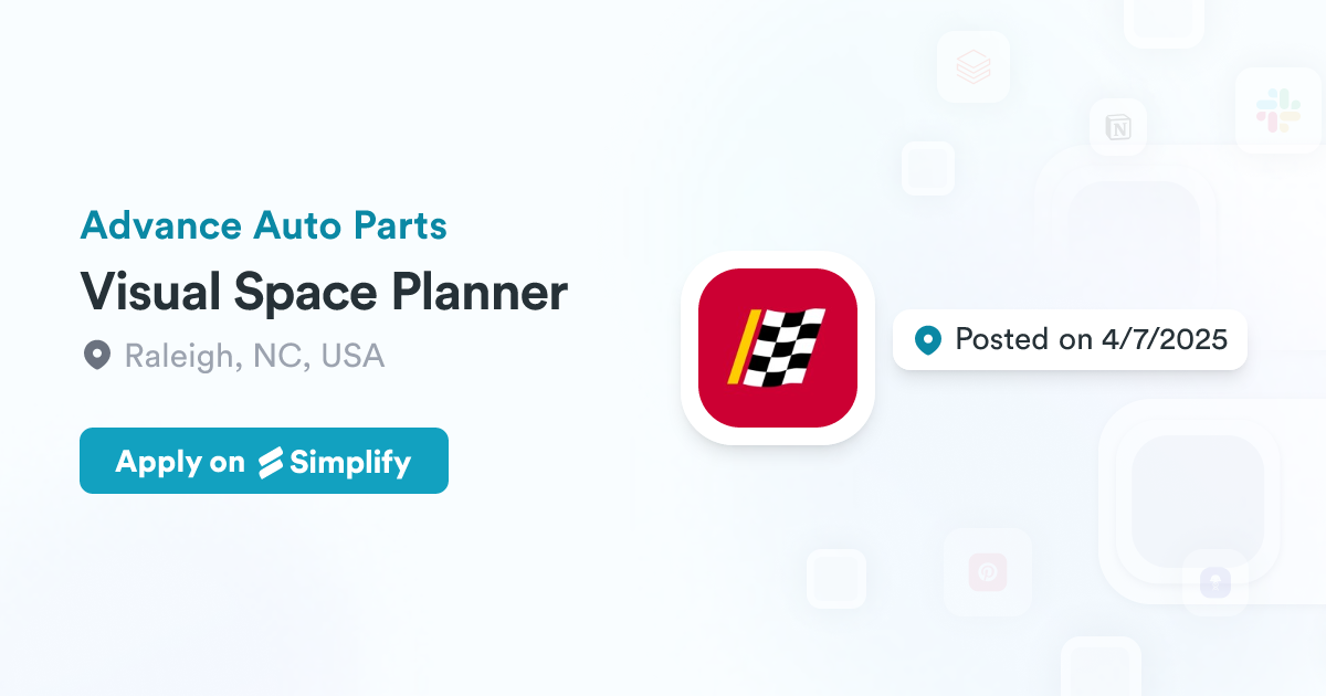 Visual Space Program Visual Space Planner @ Advance Auto Parts | Simplify Jobs