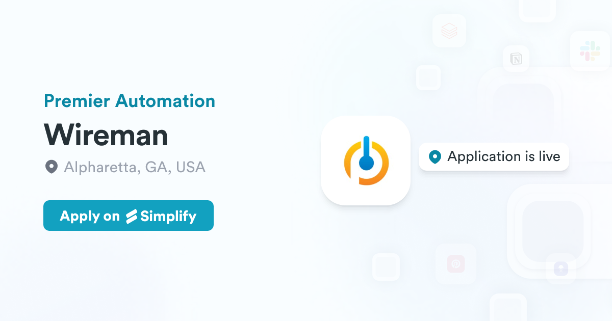 Wiremaan Wireman @ Premier Automation | Simplify Jobs