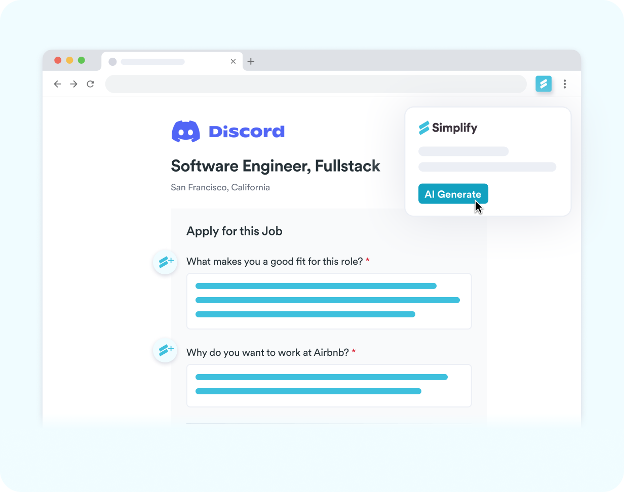 Simplify AI generating a personalized job application response