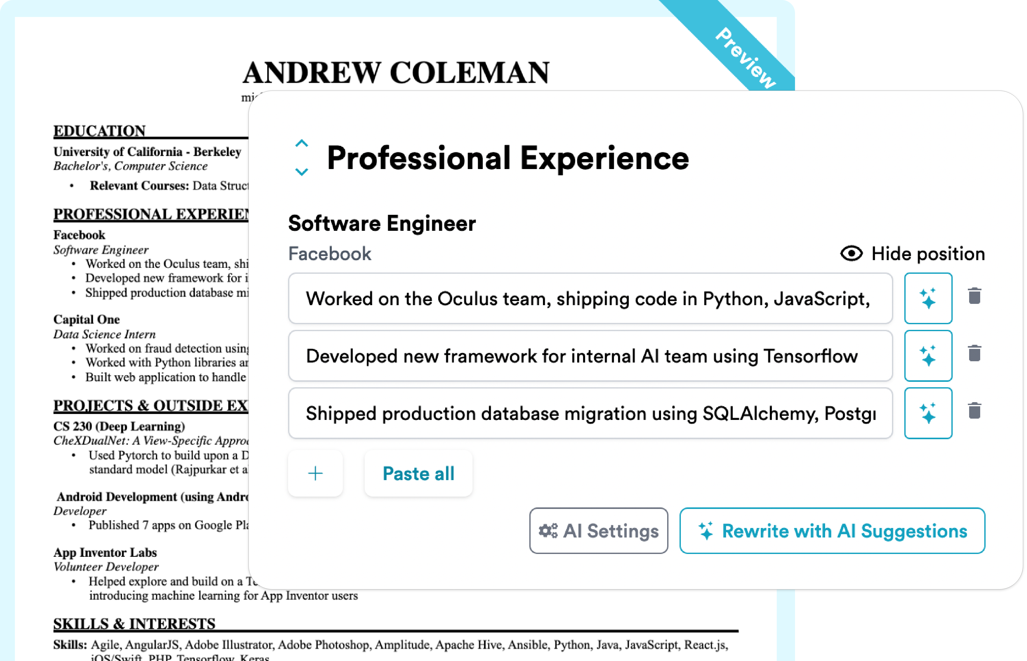 AI Resume Builder The Modern Resume Builder Trusted By 1 4M AI Resume Builder The Modern Resume Builder Trusted By 1 4M
